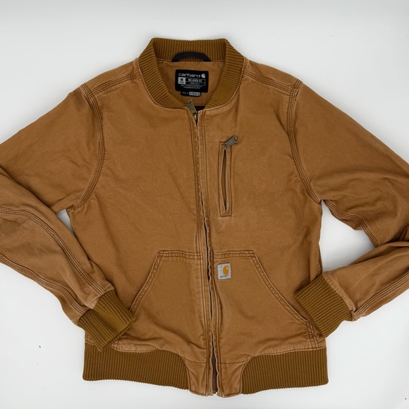 Carhartt WOMEN'S BOMBER JACKET - RELAXED FIT - RUGGED FLEX size medium - Picture 3 of 8